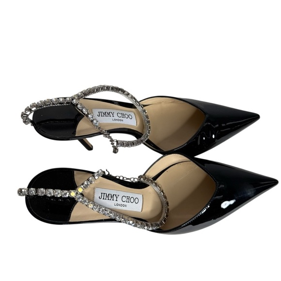 Jimmy Choo Saeda 85 Patent Pumps in Black size 38/8 - Picture 9 of 10
